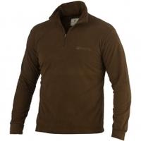 beretta light polar fleece half zip brown xxl