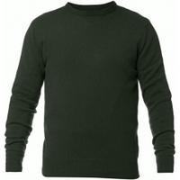 Beretta Classic Round Neck Lambswool Sweater, Green, Small