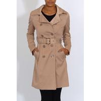 Beige Belted Trench Coat