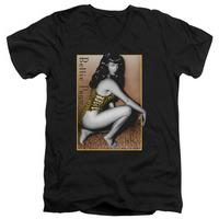 Bettie Page - Crouching Leopard V-Neck