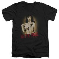 bettie page distressed tease v neck