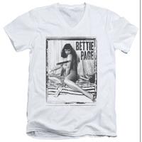 Bettie Page - Rough Photo V-Neck