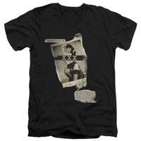 Bettie Page - Newspaper & Lace V-Neck