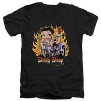 Betty Boop - Biker Flames Boop V-Neck