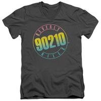 beverly hills 90210 color blend logo v neck