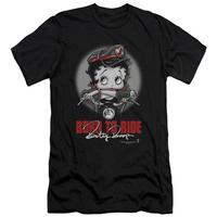 betty boop born to ride slim fit