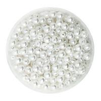 Beadia 100g(Approx 1000Pcs) ABS Pearl Beads 6mm Round White Color Plastic Spacer Loose Beads For DIY Jewelry Making