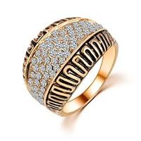 Beautiful Ring Rectangle Zircon Cutting Ring 18K Rose Gold/Platinum Plated Women Rings Fashion Jewelry Wholesale