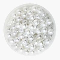beadia 64gapprox 300pcs abs pearl beads 8mm round white color plastic  ...