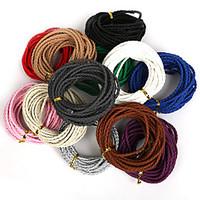 beadia 3mm round braided pu leather cord rope string for diy jewelry n ...