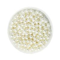 beadia 100gapprox 1000pcs abs pearl beads 6mm round ivory color plasti ...
