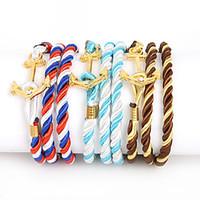 Beadia 1Pc Multilayer Warp Rope Cord Bracelet Anchor Hook Bracelet