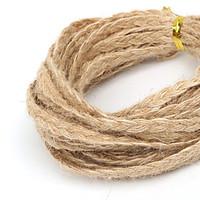 Beadia Approx 5mm Braided Natural Hemp Jute Cord For DIY Jewelry Craft Making (5Mts)