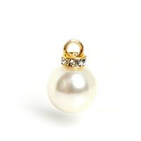 beadia 16x24mm abs imatation pearl charm pendant 10pcs