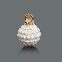 beadia 20x27mm abs imatation pearl charm pendant 10pcs