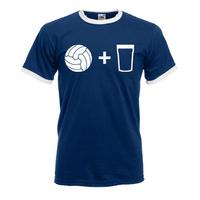 beer and football t shirt navy