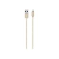 Belkin 1.2m Lightning to USB Braided Tangle Free Cable - Gold