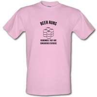 beer runs remember they are considered excercise male t-shirt.