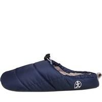 Bedroom Athletics Mens Burton Quilted Nylon Mule Slippers Navy