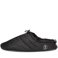 Bedroom Athletics Mens Burton Quilted Nylon Mule Slippers Black