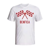 benfica waving flags t shirt white kids