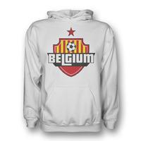 belgium country logo hoody white kids