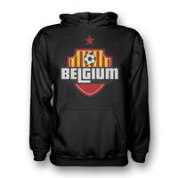 belgium country logo hoody black kids