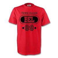 belgium bel t shirt red your name