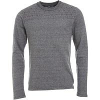 Bellfield Mens Spliced Printed Sweatshirt Grey