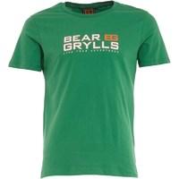 bear grylls mens graphic t shirt leaf green