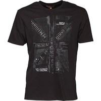 Ben Sherman Mens Short Sleeve Guitar Flag T-Shirt Black-290