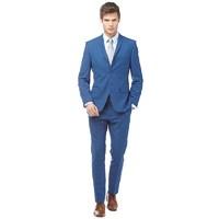 Ben Sherman Mens Very Large Over Check Suit Bright Blue Ground