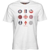 Ben Sherman Mens Symbol Prints T-Shirt White