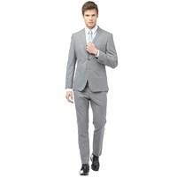 Ben Sherman Mens Regular Check Suit Mid Grey 25420