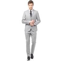 ben sherman mens twill suit light grey