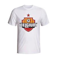 belgium country logo t shirt white kids