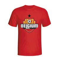 belgium country logo t shirt red kids