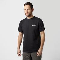 berghaus mens back block logo tee black black