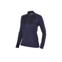 Berghaus Women\'s Long Sleeve Zip Neck Tech T-Shirt Blue UK Baselayer Tops