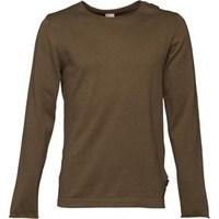 bench mens xenial crew neck jumper khaki kh023