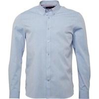 Ben Sherman Mens Formal Dobby Shirt Blue