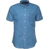 Ben Sherman Mens Short Sleeve Classic Check Shirt Blue-150