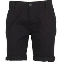 bellfield mens chino shorts washed black