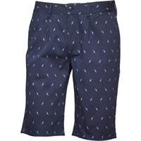 Bellfield Mens Printed Chino Shorts Navy