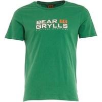 Bear Grylls Mens Graphic T-Shirt Leaf Green