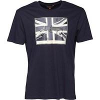 Ben Sherman Mens Short Sleeve Scooter Flag T-Shirt Navy-170