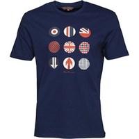 Ben Sherman Mens Symbol Prints T-Shirt Admiral Blue