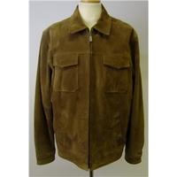 ben sherman size l brown leather jacket