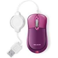 belkin mobile retractable mouse usb auberginegrape