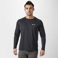 berghaus mens tech tee long sleeve crew neck black